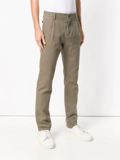 Shop Fortela Straight-leg Trousers In Green