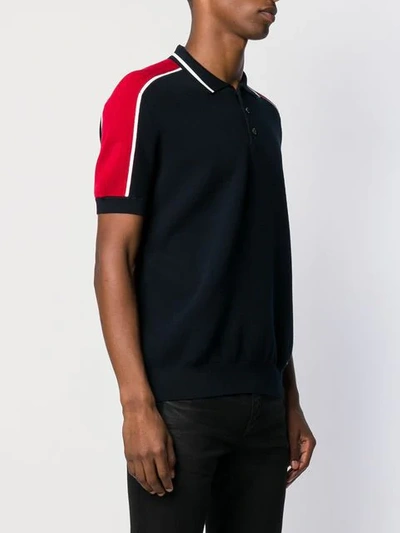 DSQUARED2 COLOUR-BLOCK POLO SHIRT - 蓝色