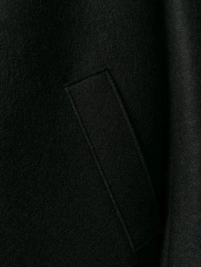 Shop Harris Wharf London Zipped Hooded Coat In 199 Black