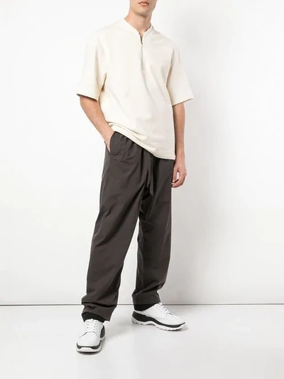 Shop Y/project Pinstripe Wide Leg Trousers In Brown