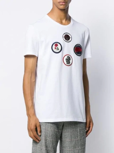 Shop Alexander Mcqueen Patch Details T-shirt In White