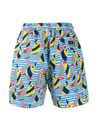 HACKETT BOAT RACE SWIM SHORTS - 蓝色