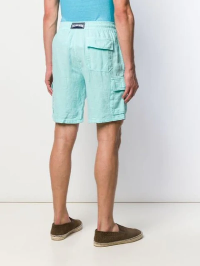 Shop Vilebrequin Drawstring Cargo Shorts - Blue