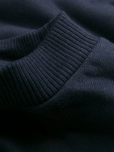 Shop Balmain Logo Strap Sweatshirt In Blue
