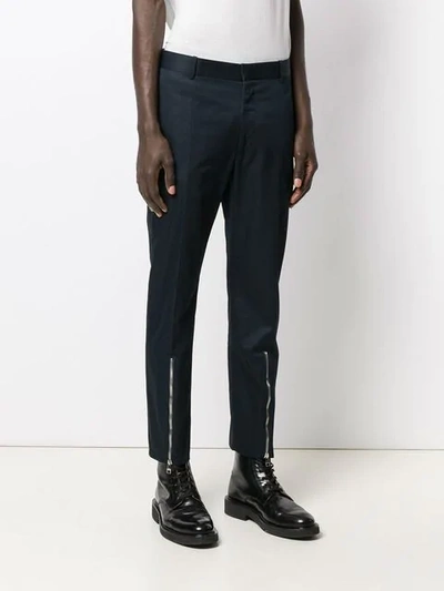 Shop Alexander Mcqueen Tailored Trousers In Blue