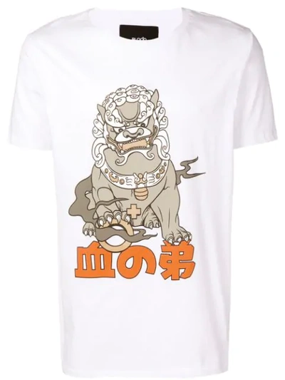 Shop Blood Brother Onigawara Printed T-shirt In White