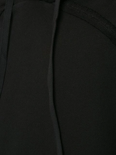 Shop Carpe Diem Casual Raw Hem Hoodie In Black