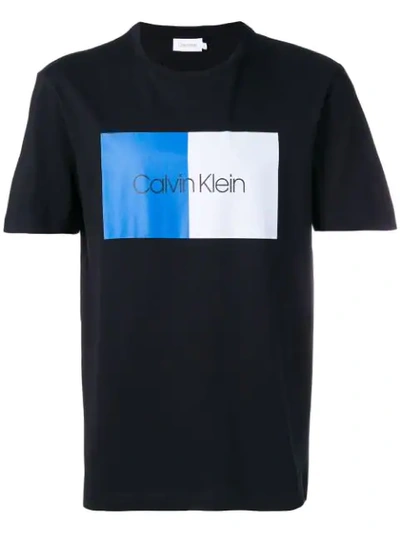 Shop Calvin Klein Logo Print T In Black