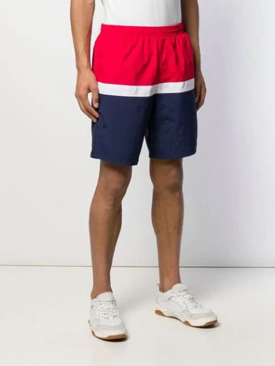 Shop Fila Shorts In Colour-block-optik In Red