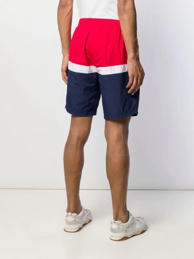 Shop Fila Shorts In Colour-block-optik In Red