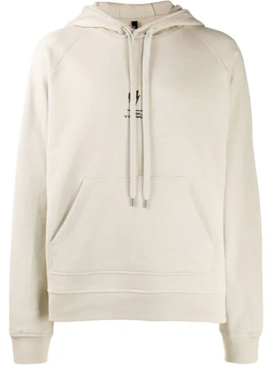 Shop Neil Barrett Lightening Print Hoodie In Brown