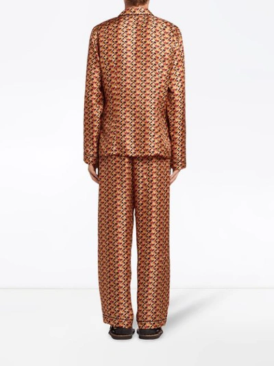 Shop Prada Silk Twill Pajama - Yellow