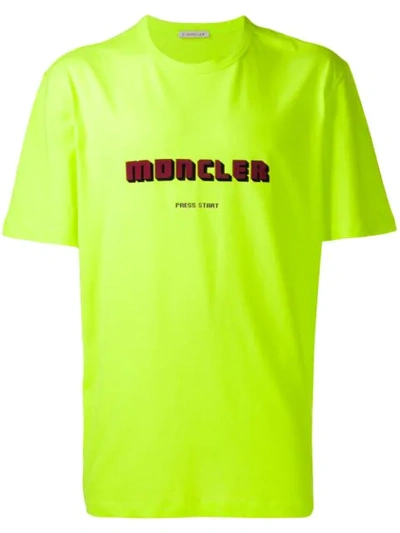 Moncler Logo Print T-shirt In Green | ModeSens