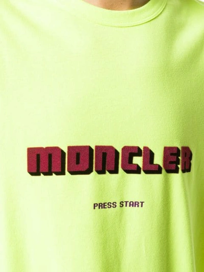 Shop Moncler Logo Print T-shirt In Green