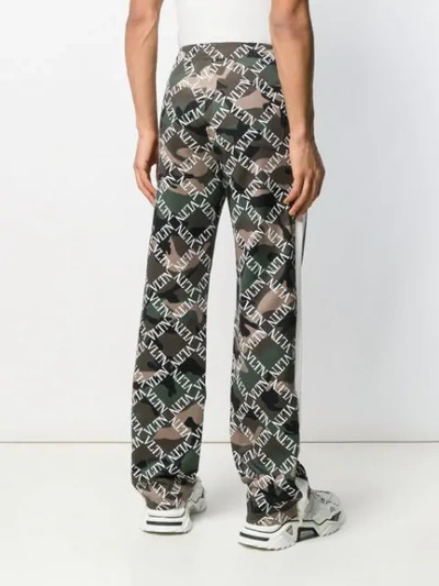 Shop Valentino Camouflage Vltn Track Pants In Green