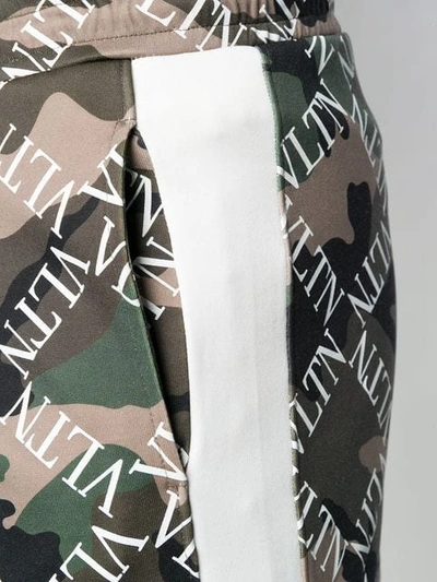 Shop Valentino Camouflage Vltn Track Pants In Green