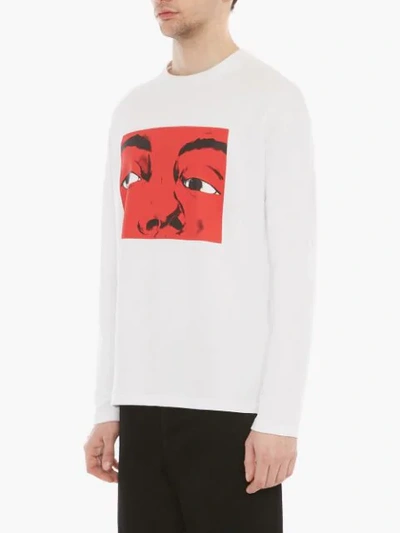 Shop Jw Anderson Graphic Print Long Sleeve T-shirt In White