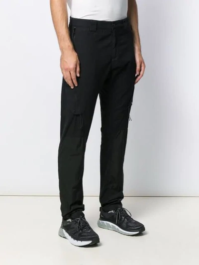 Shop C.p. Company Lens Detail Cargo Trousers In Black