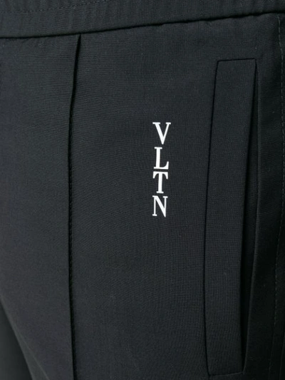VALENTINO 凸起边直筒长裤 - 黑色