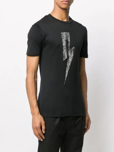 Shop Neil Barrett Thunderbolt T-shirt In Black