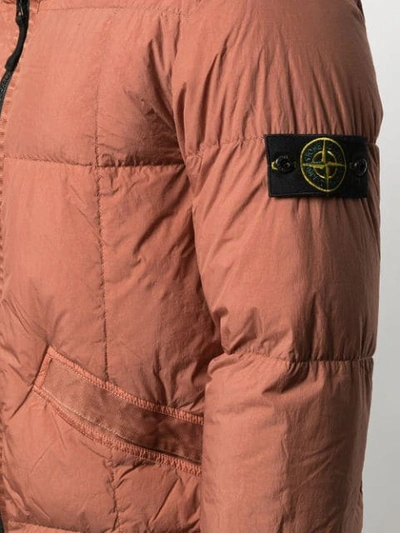 Shop Stone Island Goose Down Jacket In V0013