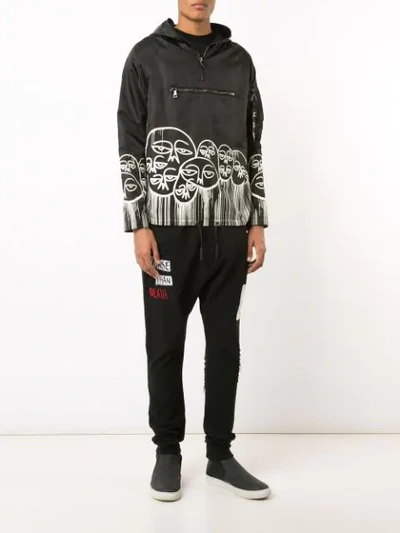 Shop Haculla Graphic Print Pull-over Hoodie In Black