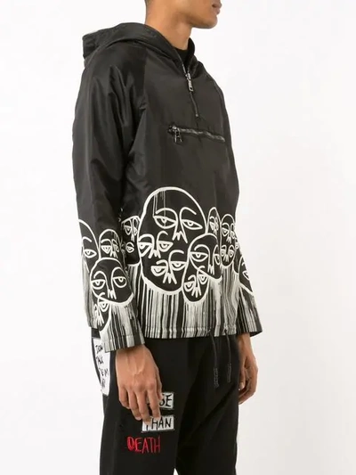 Shop Haculla Graphic Print Pull-over Hoodie In Black