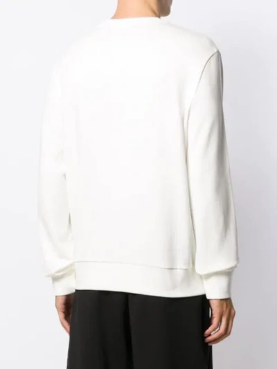 Shop Moncler Logo Print Sweatshirt In White