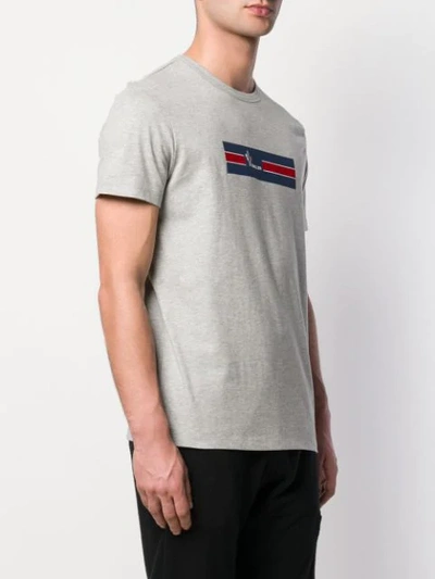 Shop Moncler Logo Print T-shirt In Grey