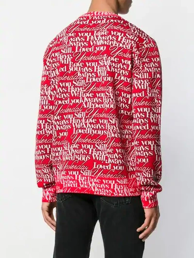Shop Balenciaga Loved Crew Neck Sweater In Red
