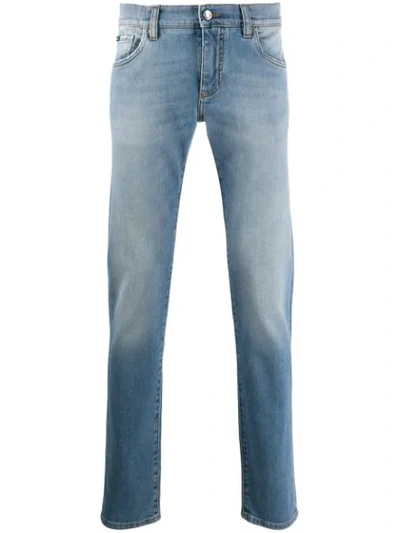 Shop Dolce & Gabbana Slim Faded Jeans In Blue