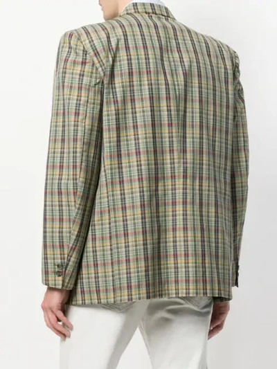 Pre-owned Emilio Pucci Vintage Tartan Blazer In Multicolour