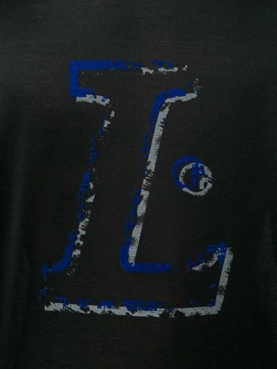 Shop Lanvin Distressed Logo T In Black