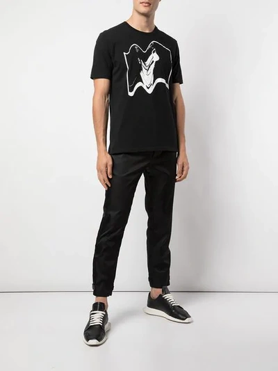 Shop Undercover Warped Graphic Print T-shirt In Black