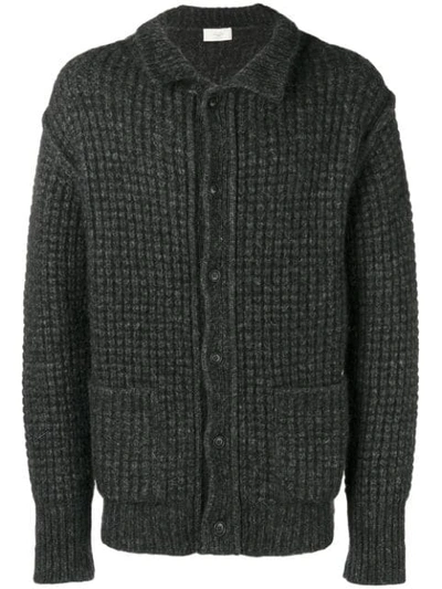 Shop Maison Flaneur Buttoned Up Cardigan In Grey
