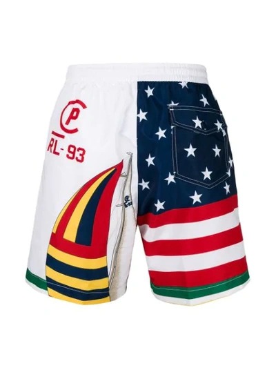 Shop Polo Ralph Lauren Us Sailing Flag Print Swim Shorts - Multicolour