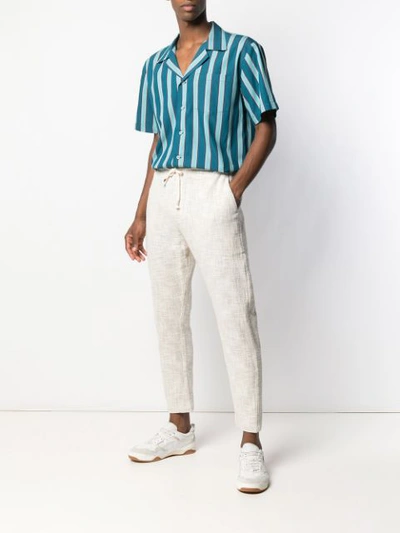 Shop The Silted Company Striped Oversized Shirt In Blue