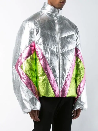 Shop Angus Chiang Padded Metallic Jacket