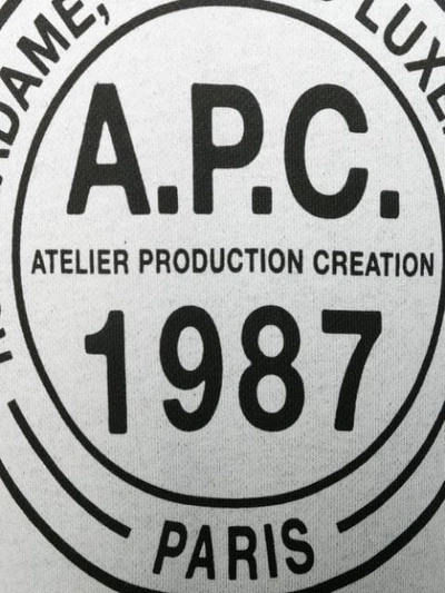 Shop Apc Sweatshirt Mit Logo In Aaf Bleached