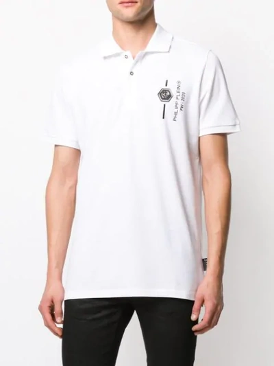 Shop Philipp Plein Skull Polo Shirt In White