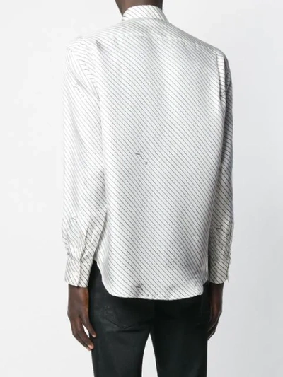Shop Givenchy Striped Contrast Shirt In White