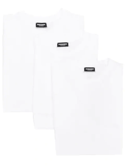 DSQUARED2 PACK OF 3 BASIC T-SHIRTS - 白色
