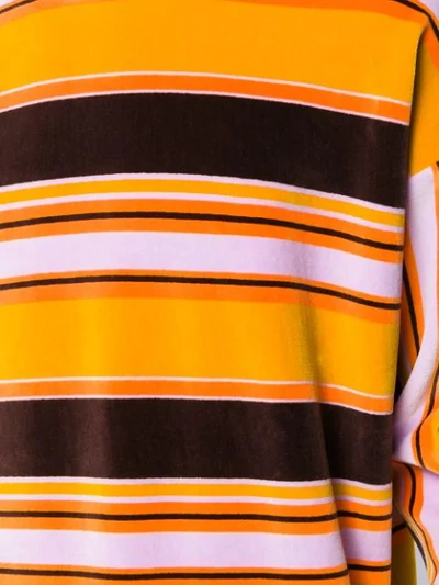 Shop Marni Striped Roll Neck Sweater In Yellow