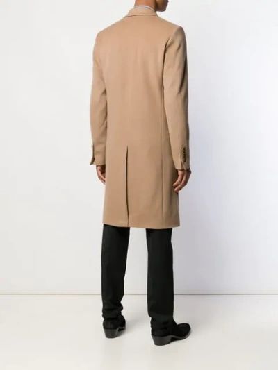 Shop Givenchy Cashmere Single Breasted Coat In Neutrals