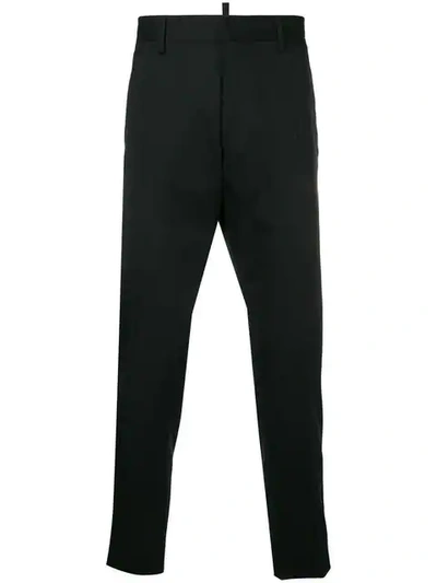 Shop Dsquared2 Chic Cigarette-fit Trousers In Black