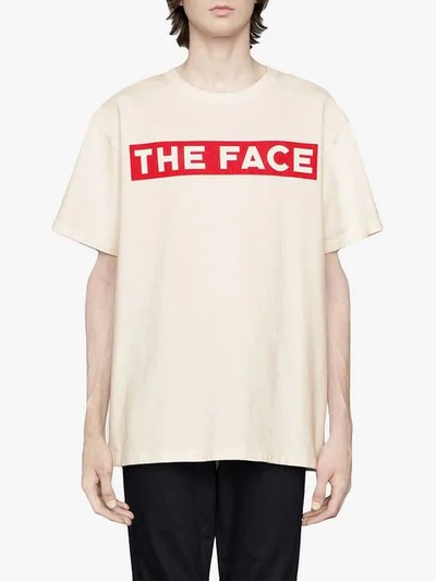 GUCCI THE FACE超大款T恤 - 白色