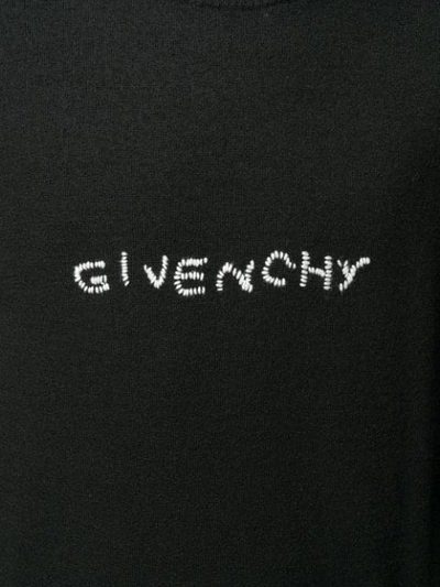 Shop Givenchy Logo Stitch Sweatshirt In Black