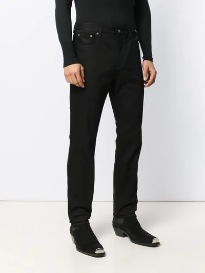 Shop Givenchy Mid-rise Straight-leg Jeans In Black