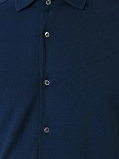 Shop Drumohr Long-sleeved Plain Shirt In Blue