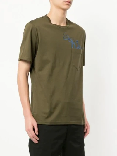 Shop Gieves & Hawkes Octopus Print T-shirt In Green